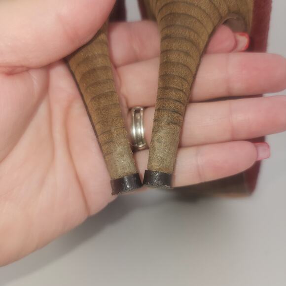 Free People Fairfax Heel Suede Zip Boot Womens 8.5/39 Rust Red corpcore office - Picture 5 of 9